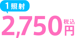 1照射：2750（税込）